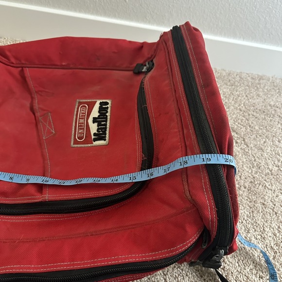 Vtg MARLBORO Adventure Team‎ Camping Hiking Backpack Large Bag Red Travel - Picture 8 of 10